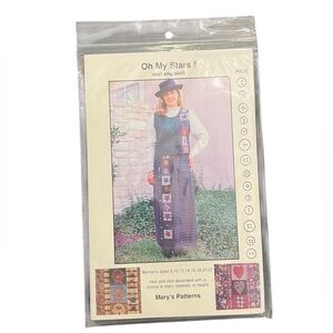 MARY'S PATTERNS LADIES OH MY STARS VEST TOP & SKIRT PATTERN HEARTS BASKETS PA 55